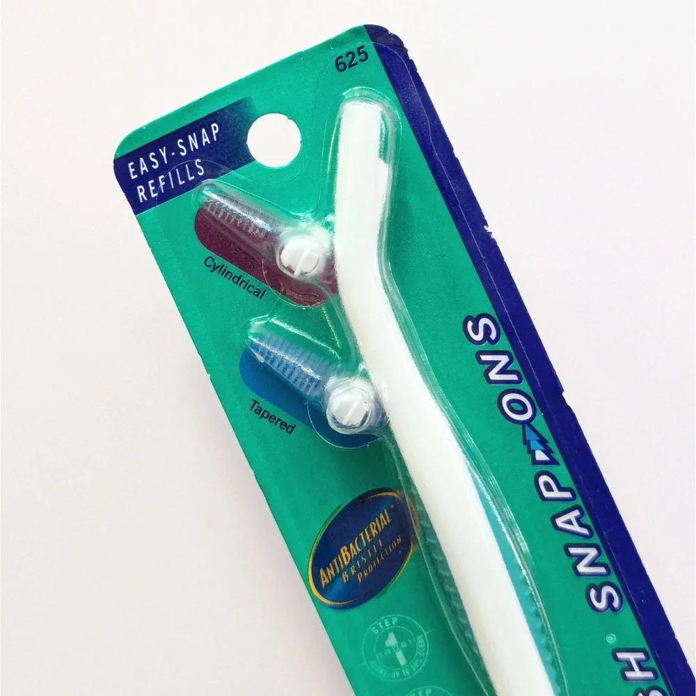 GUM Sunstar Proxabrush Snap-Ons Handle 625 & Cylindrical Brush Refills 612 NEW